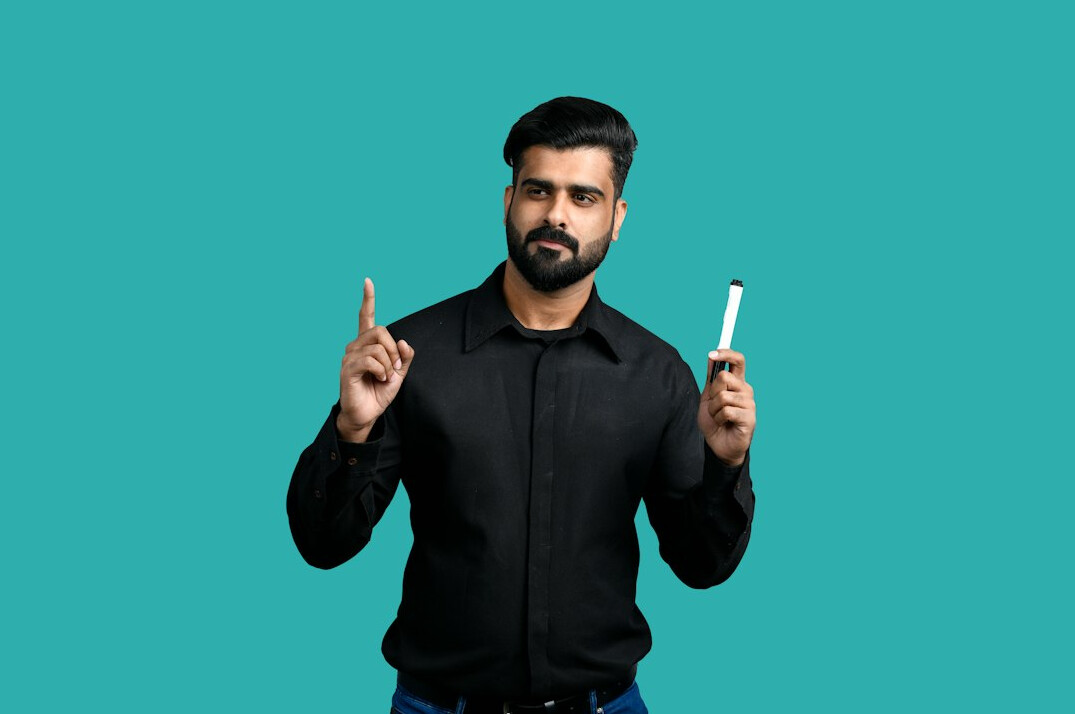 man with hidden items