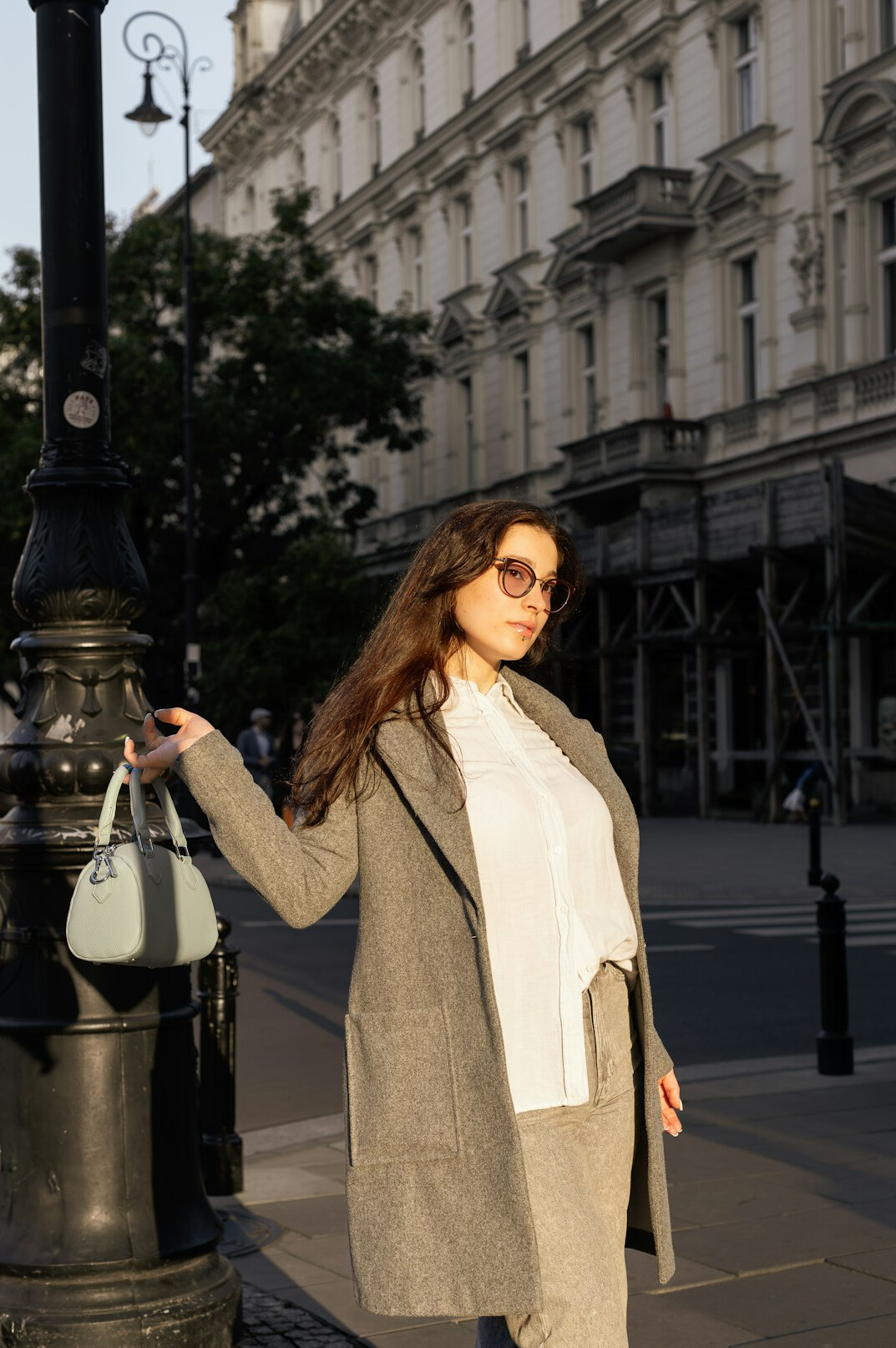 Portrait of a smiling Polish woman editor in a blazer