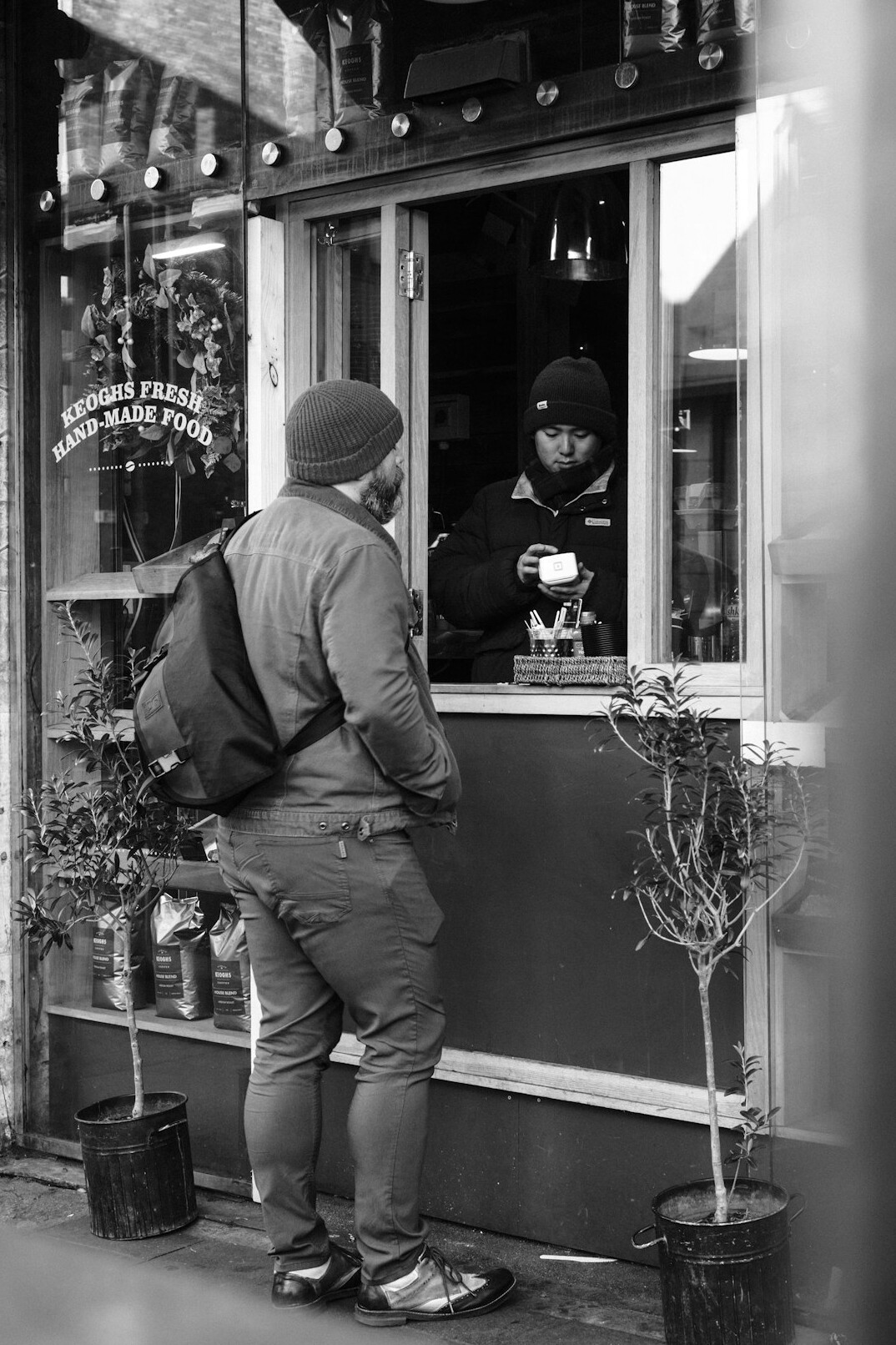 store detective catching shoplifter